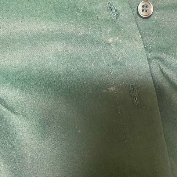 New York & Company Size L Lg sleeve-button down shirts-Royal/Emerald green/Black - Picture 13 of 13